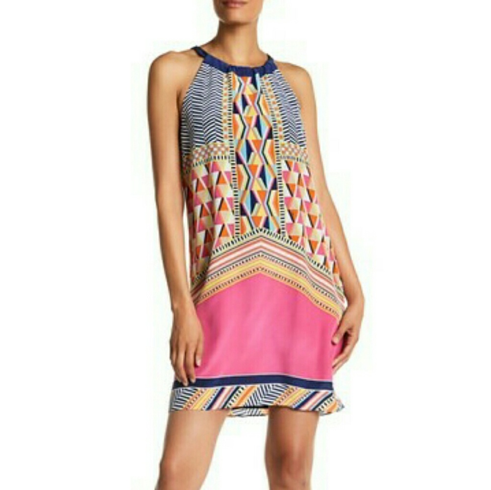 Trink turk ranchita print silk dress